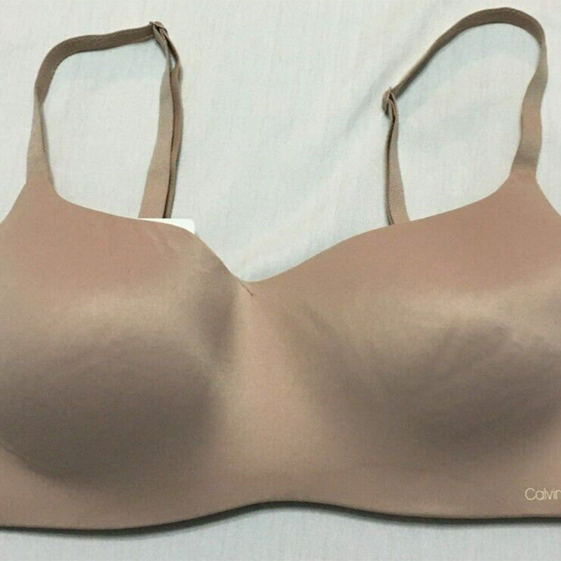 NWD Calvin Klein Liquid Touch Lightly Lined Scoop Neck Bra Almond 38B