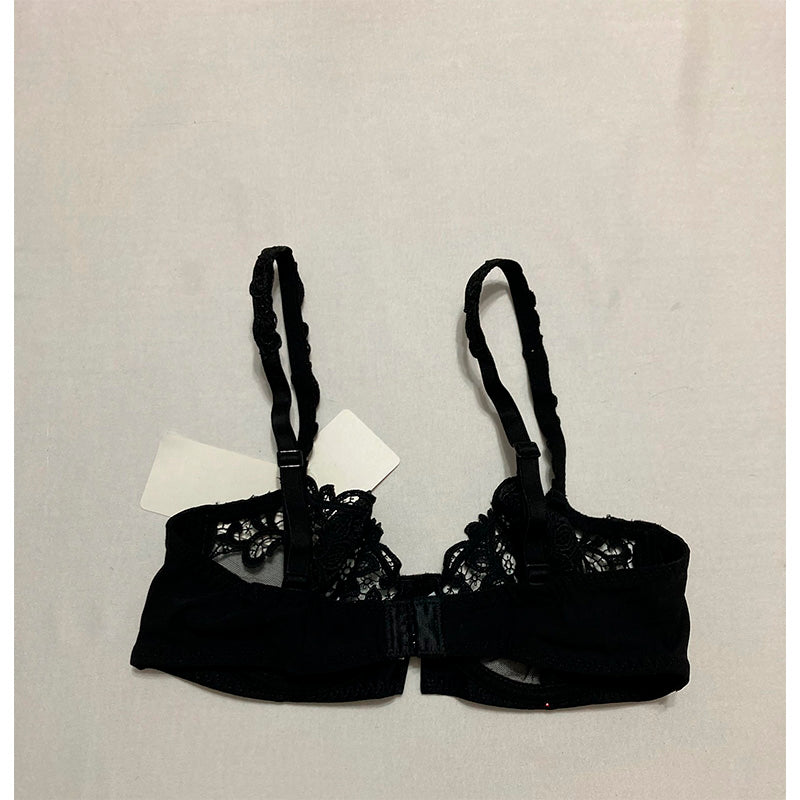 Simone Perele Saga Embroidered Demi Cup Bra  Black 32C