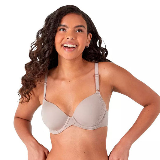 Maidenform Underwire One Fab Fit Demi T-Shirt Convertible Bra, Sandshell, 36B