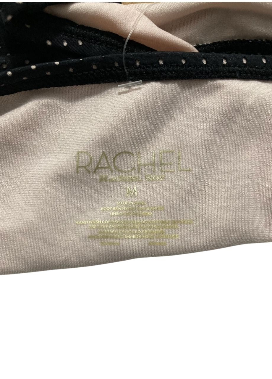 RACHAEL ROY  Laser Mesh Sporty Bikini Bottom BLACK M