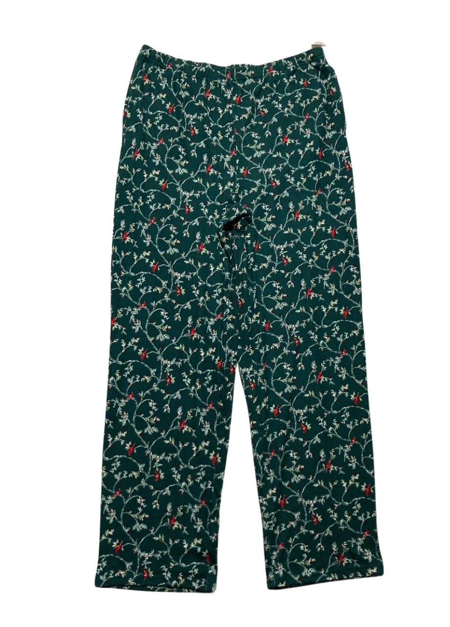 CHARTER CLUB Printed Long-Sleeve Pajama set GREEN M
