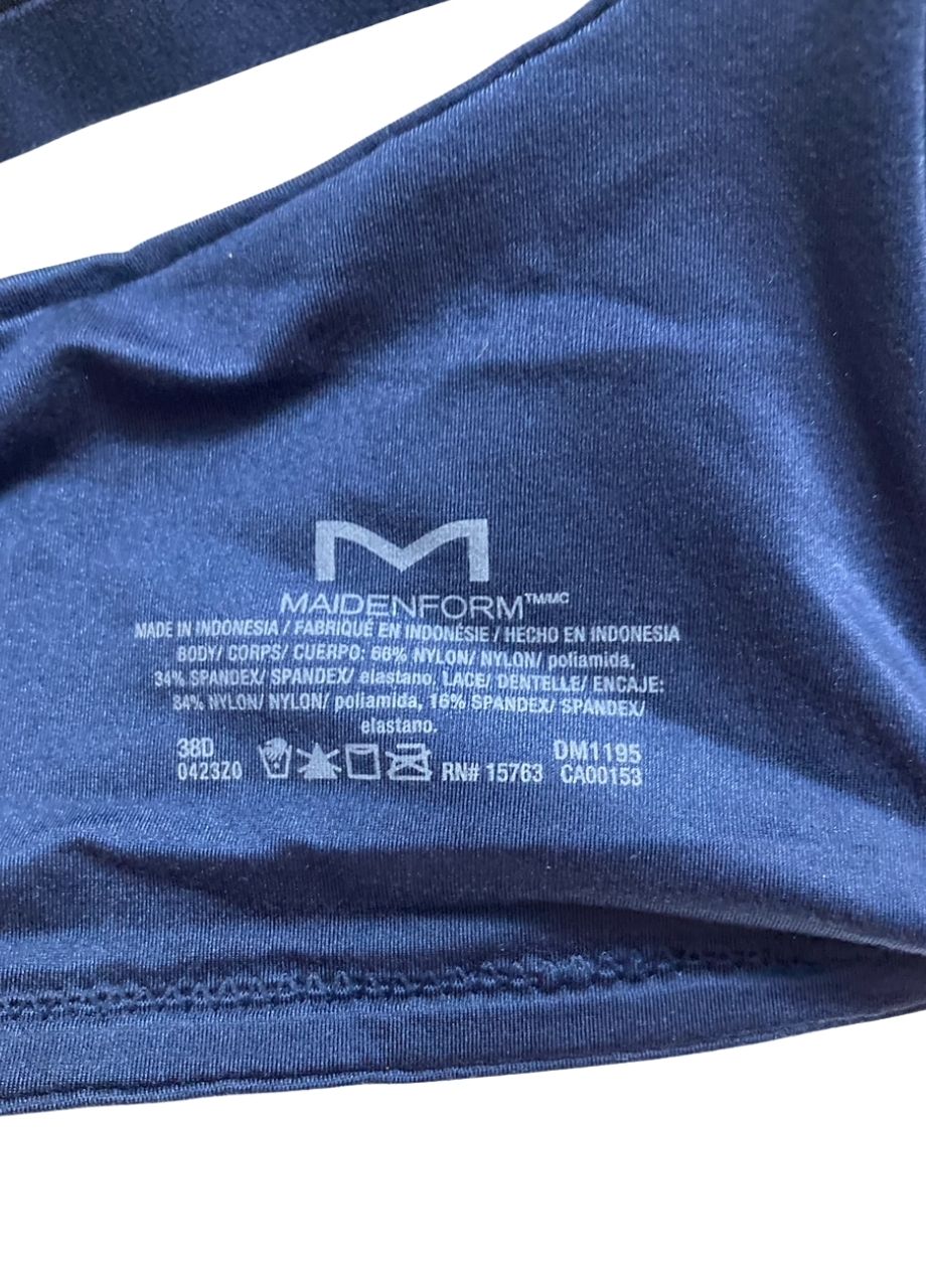 MAIDENFORM Push-Up Bra with Microfiber NAVY ECLIPSE 38D