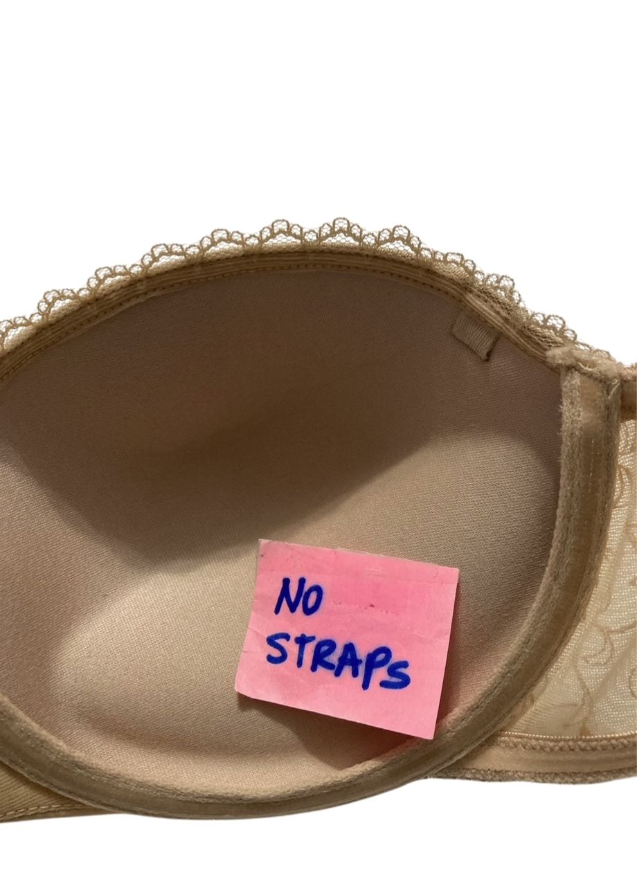 NWD VANITY FAIR Push Up Bra Strapless BEIGE 36C