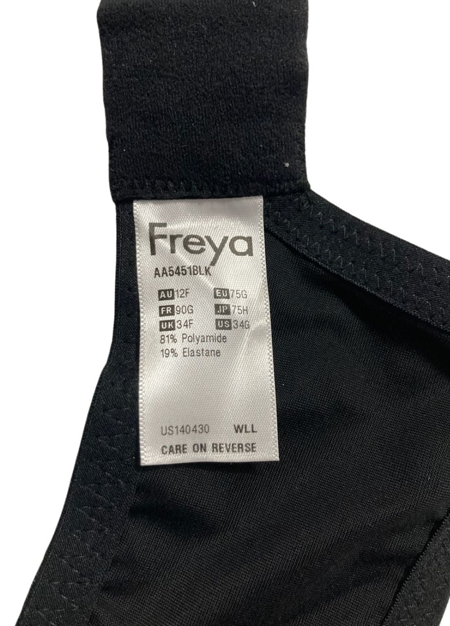 FREYA Offbeat Underwire Side Support Bra BLACK 34F