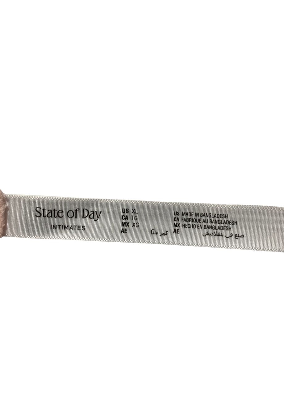 STATE OF DAY Lace Thong Underwear PINK XL