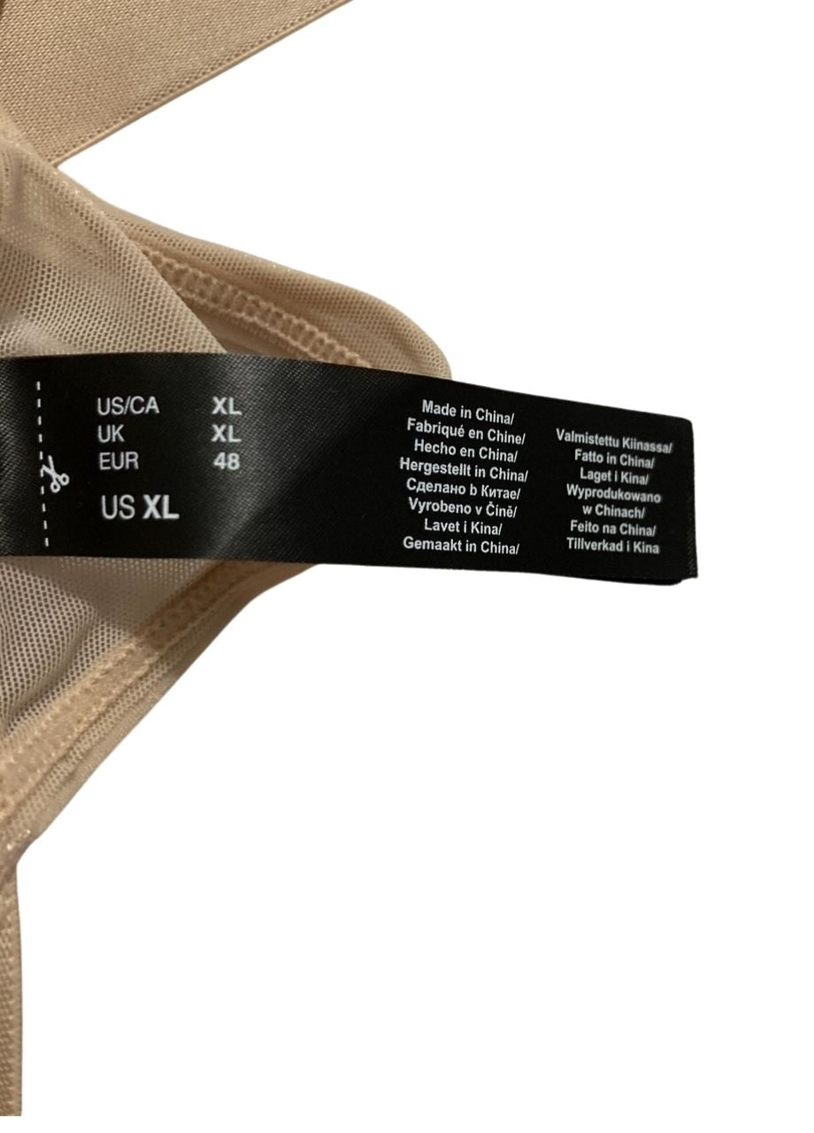 DKNY Low Rise Sheer Thong CASHMERE XL