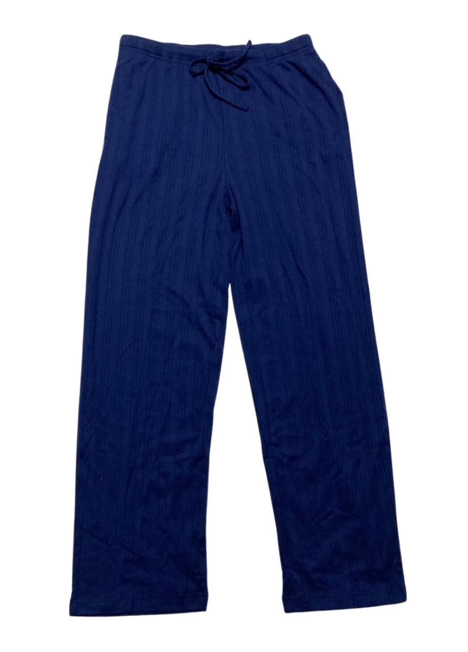 CHARTER CLUB Short-Sleeve Pointelle Knit Pajama Set MEDIEVAL BLUE S