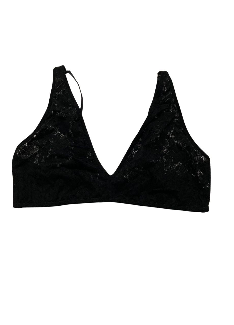 STATE OF DAY Mesh Lace Bralette BLACK L
