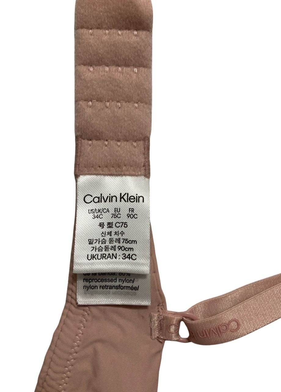 CALVIN KLEIN Attraction Push Up Plunge Bra PINK 34C