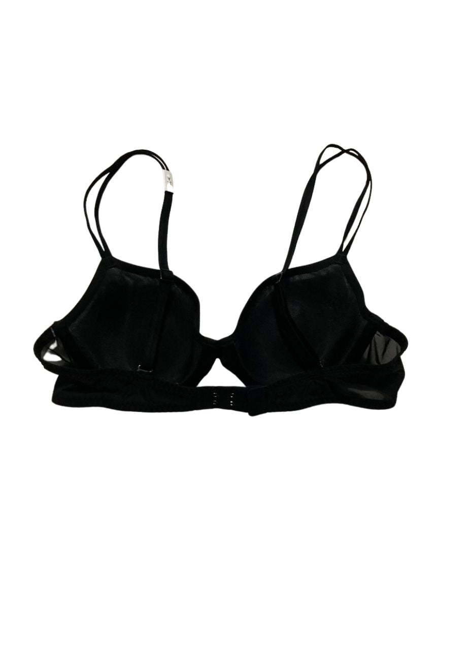 CALVIN KLEIN Sheer Marquisette Lightly Lined Demi Bra BLACK 34A