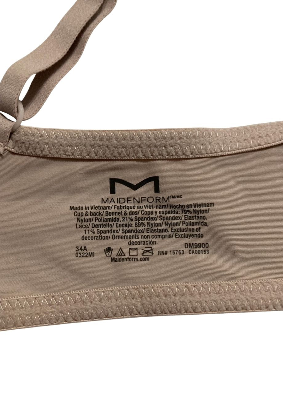 MAIDENFORM Love The Lift Lace Demi Push-Up Bra EVENING BLUSH 34A