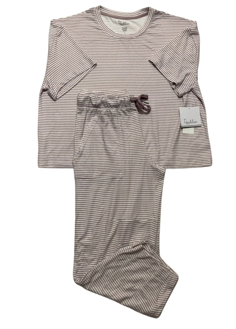 ROUDELAIN 2-pc. Cropped Pointelle Pajamas Set NUDE L
