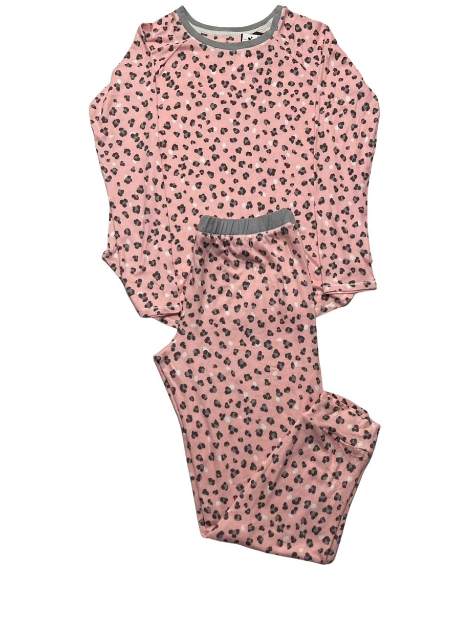 CUDDL DUDS Brushed Sweater Knit Long Sleeve Pajama Set PINK