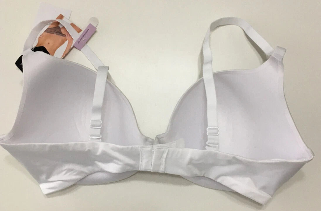 NWD Maidenform DreamWire Underwire Bra, No-Poke Push-Up Bra White 36D