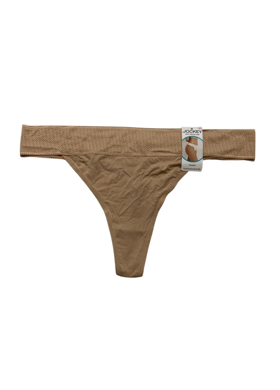 JOCKEY Underwear Soft Touch Lace Modal Thong NUDE 3XL