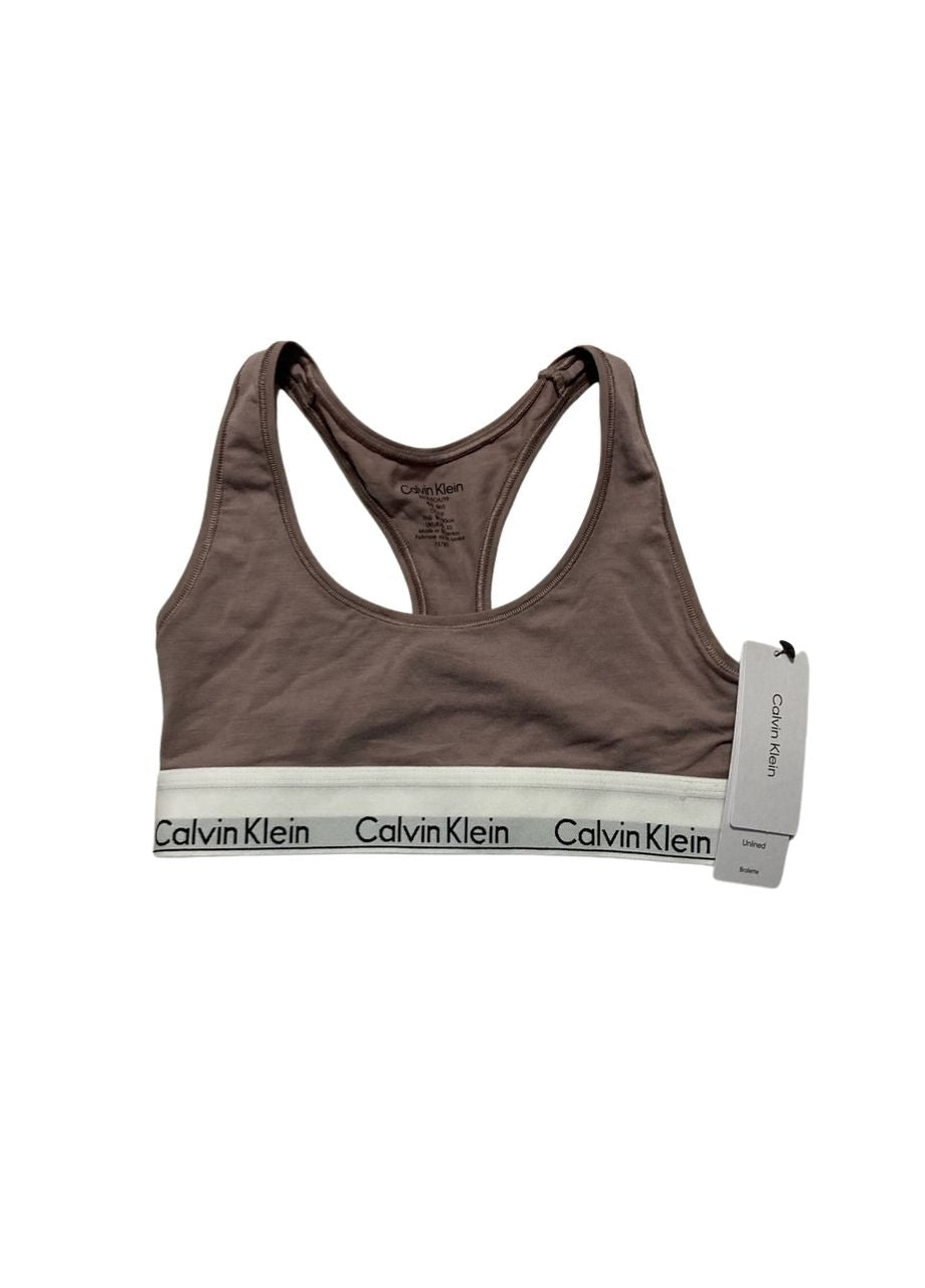 CALVIN KLEIN Modern Cotton Unlined Wireless Bralette SAND TRAP XS