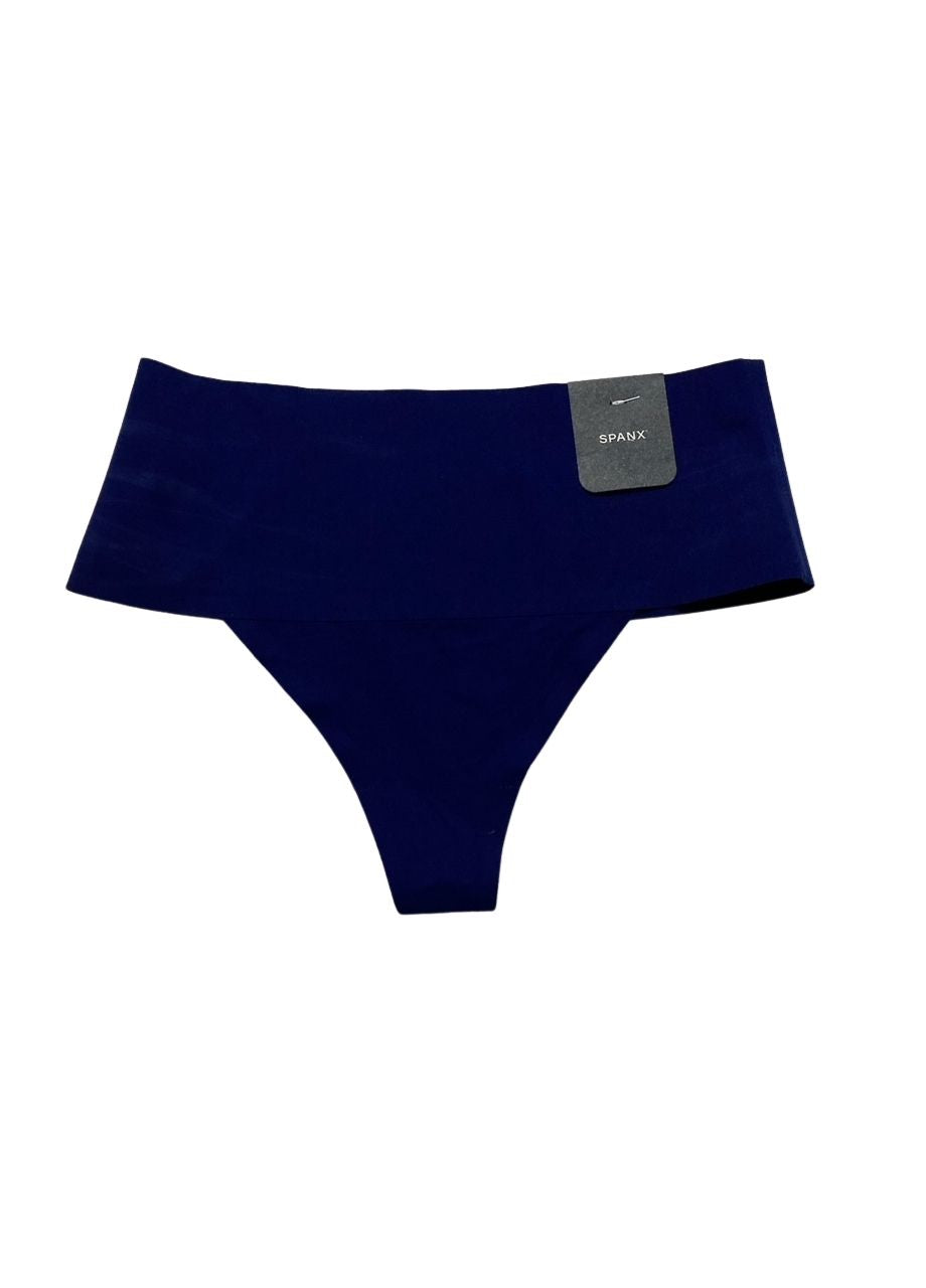 SPANX Undie-tectable Thong BLUE L