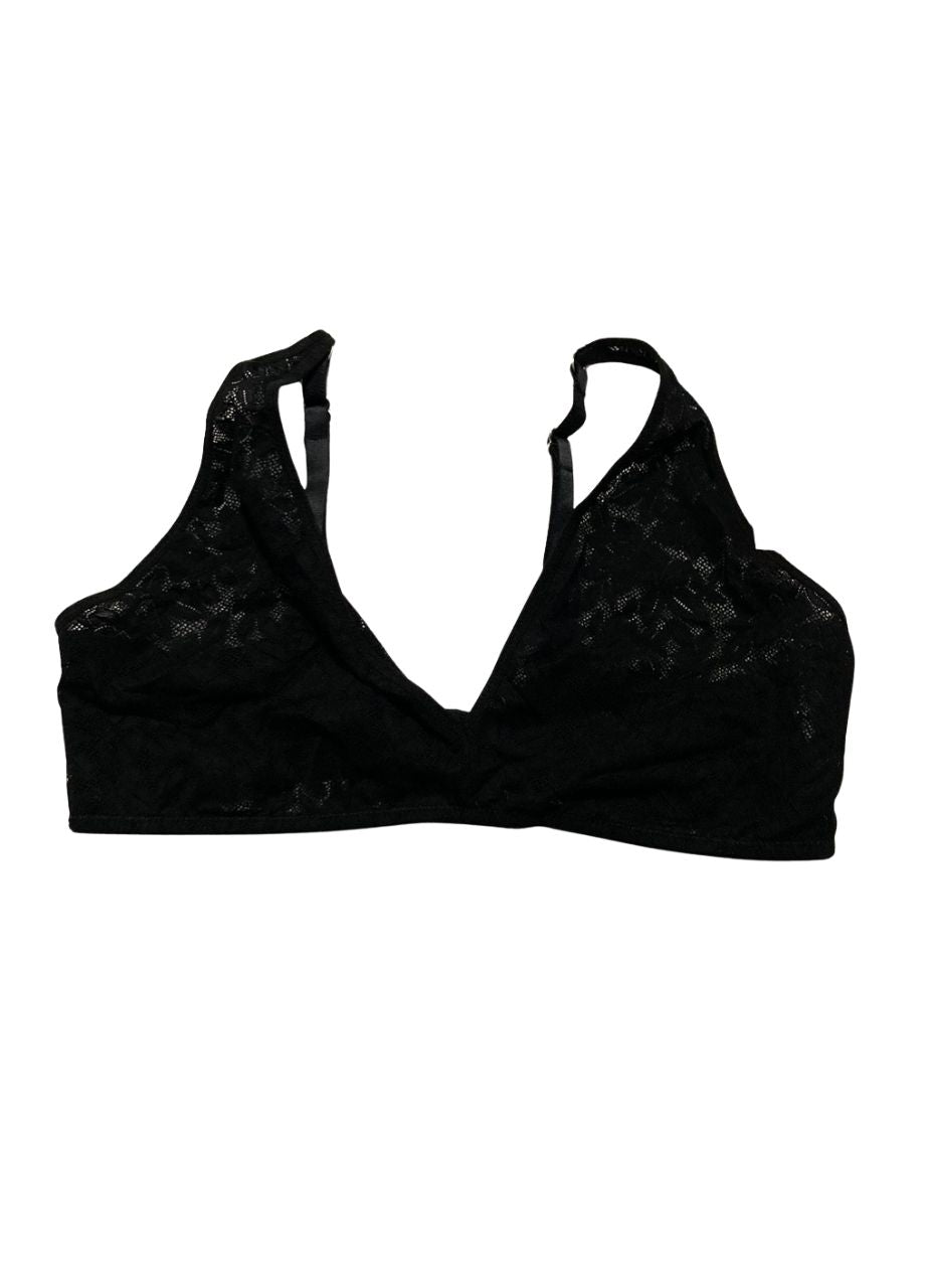 STATE OF DAY Mesh Lace Bralette BLACK XL