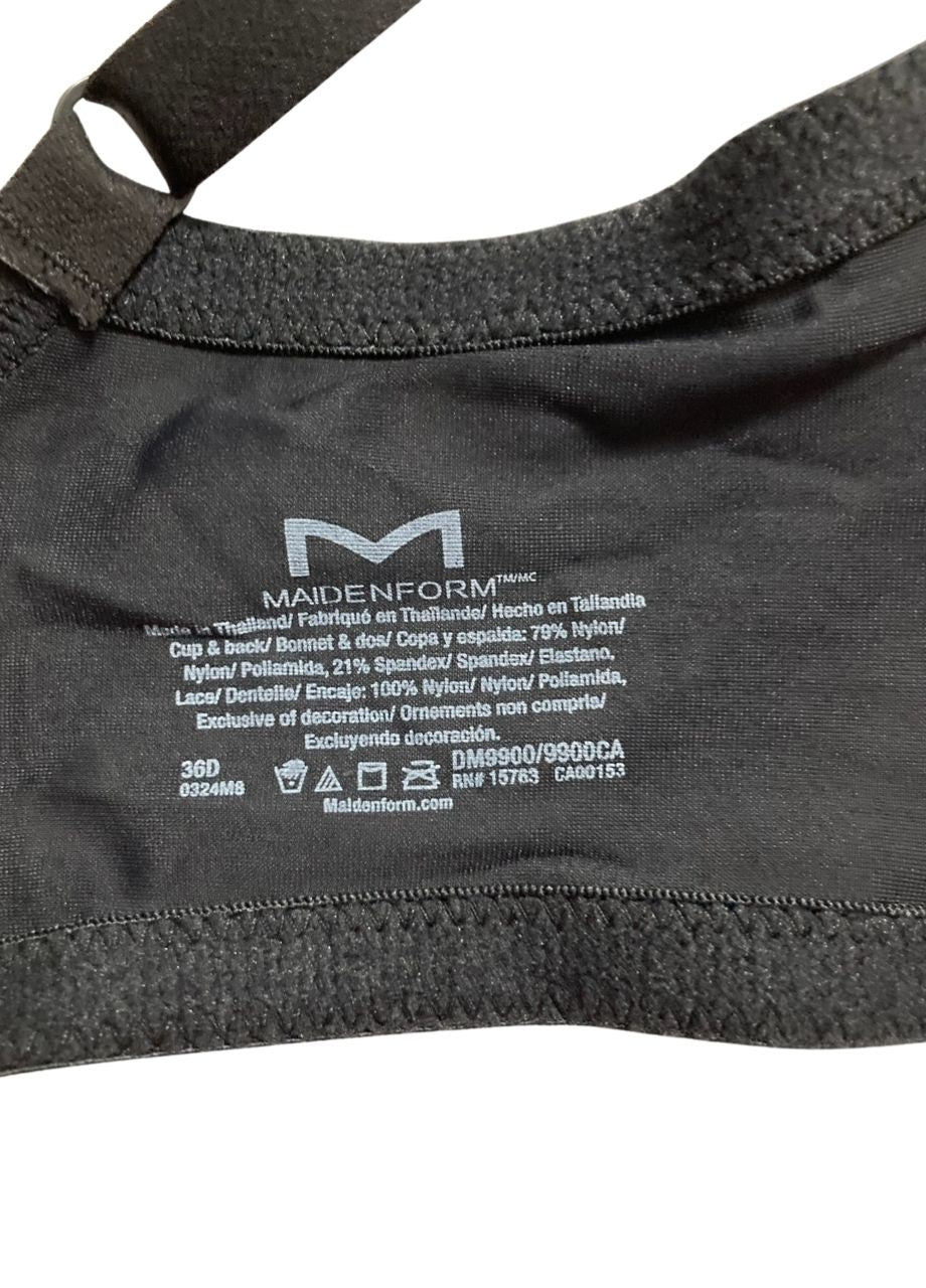 MAIDENFORM Love The Lift Lace Demi Push-Up Bra BLACK 36D