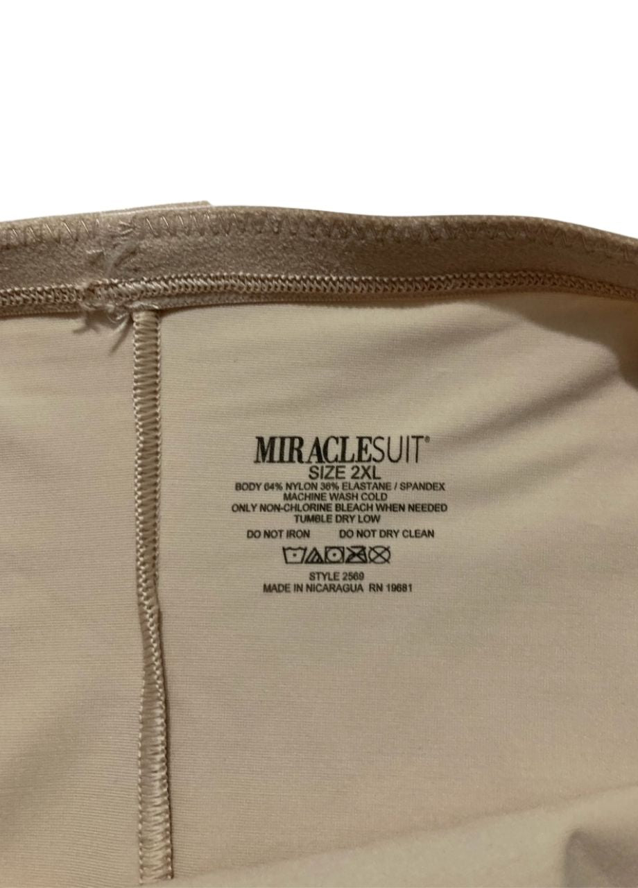 MIRACLESUIT Extra Firm Lycra Fit Sense High-Waist Thigh Slimmer WARM BEIGE	2XL