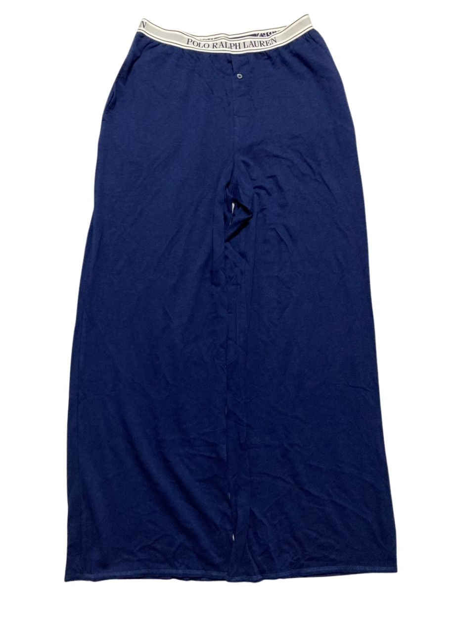 POLO RALPH LAUREN Crewneck Wide Leg Pant Set TERRY NAVY S