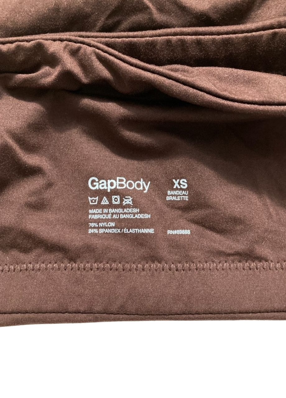 GAPBODY Super Stretch Bandeau Bralette WARM DARK BROWN XS