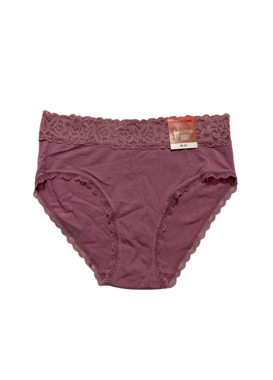 STATE OF DAY Cotton Blend Lace-Trim Hipster Underwear PINK XS