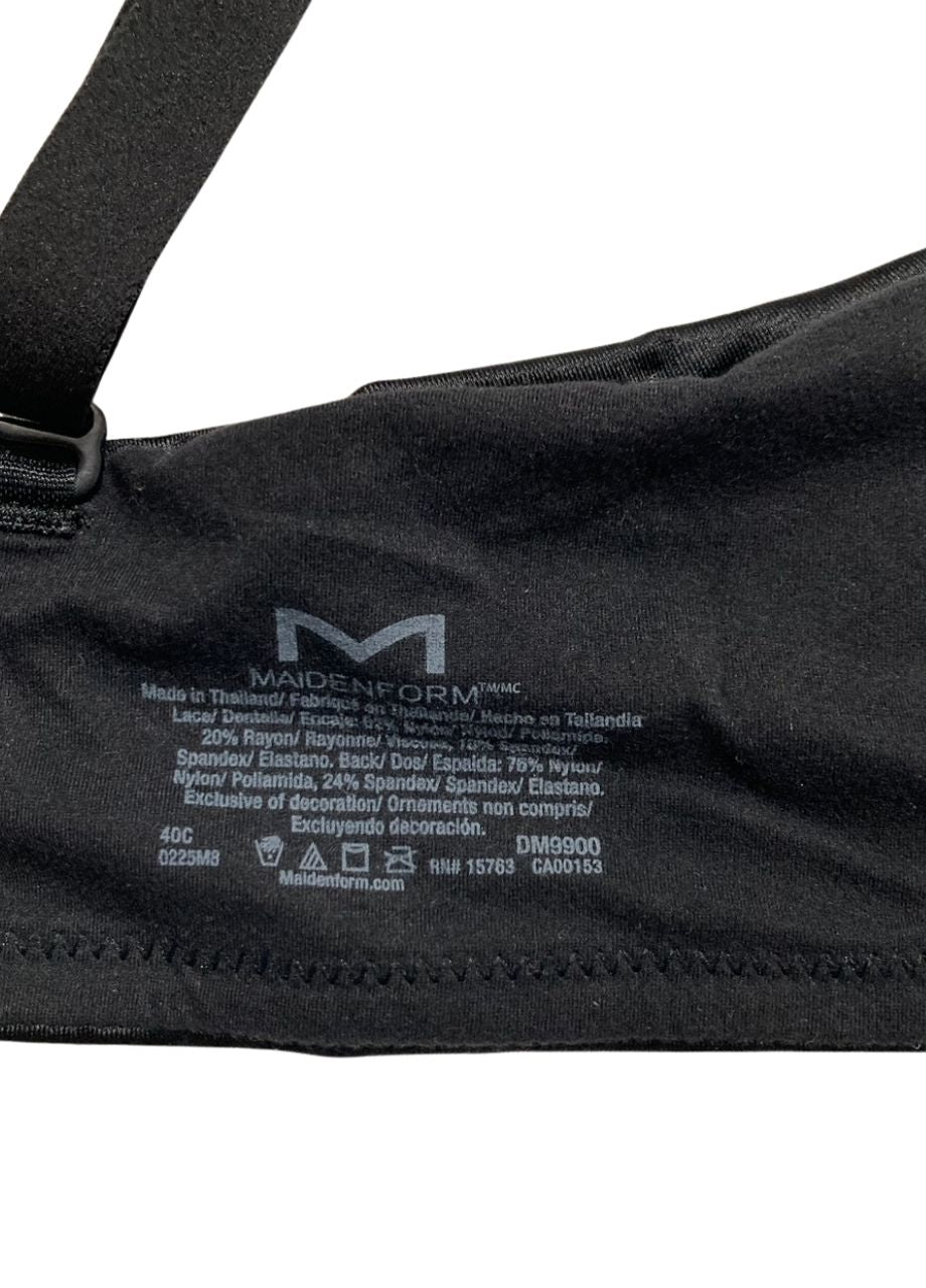 MAIDENFORM Love The Lift Lace Demi Push-Up Bras BLACK 40C