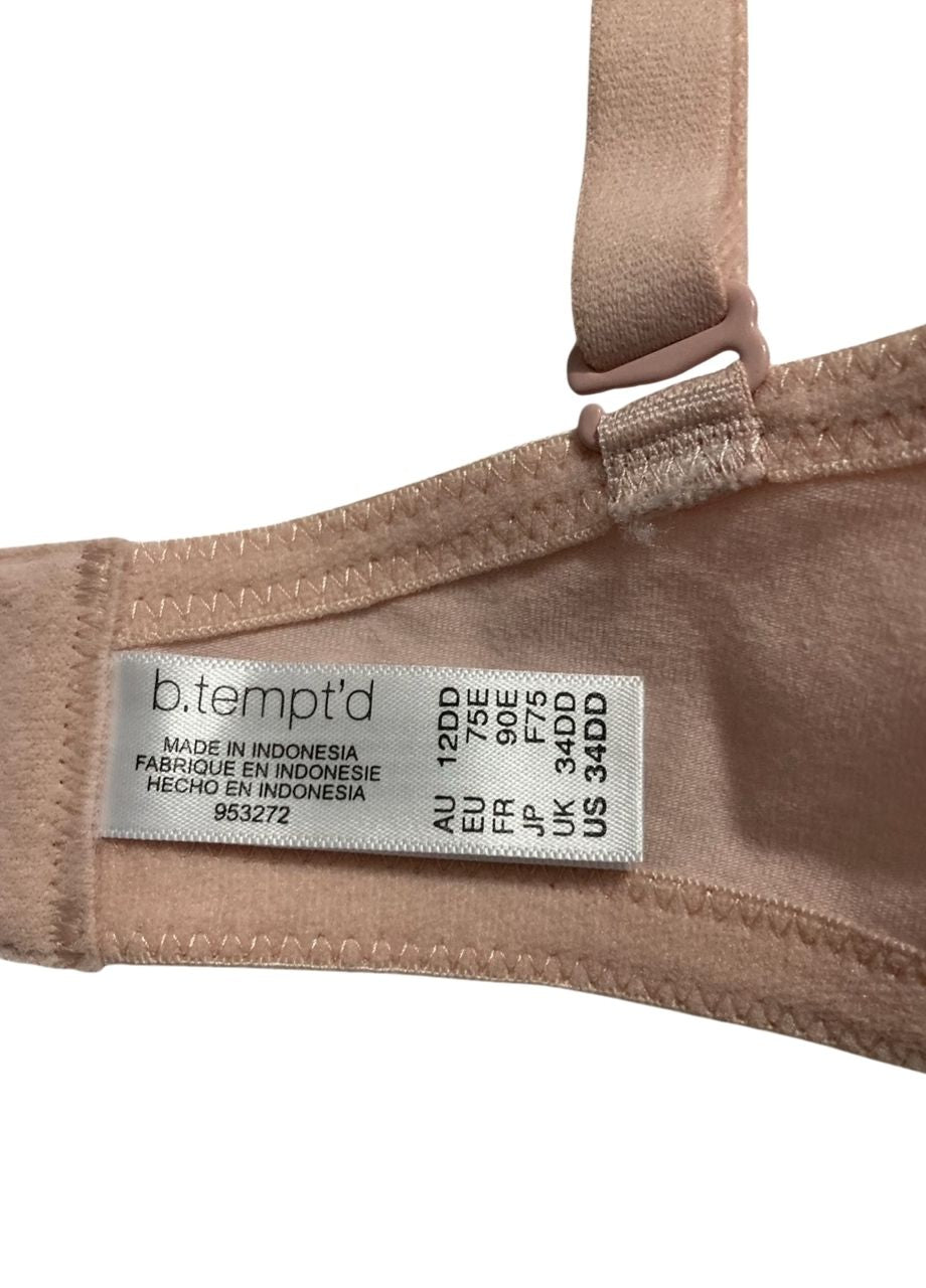 B.TEMPT´D Cotton to a Tee Plunge Convertible T-Shirt Bra PINK 34DD