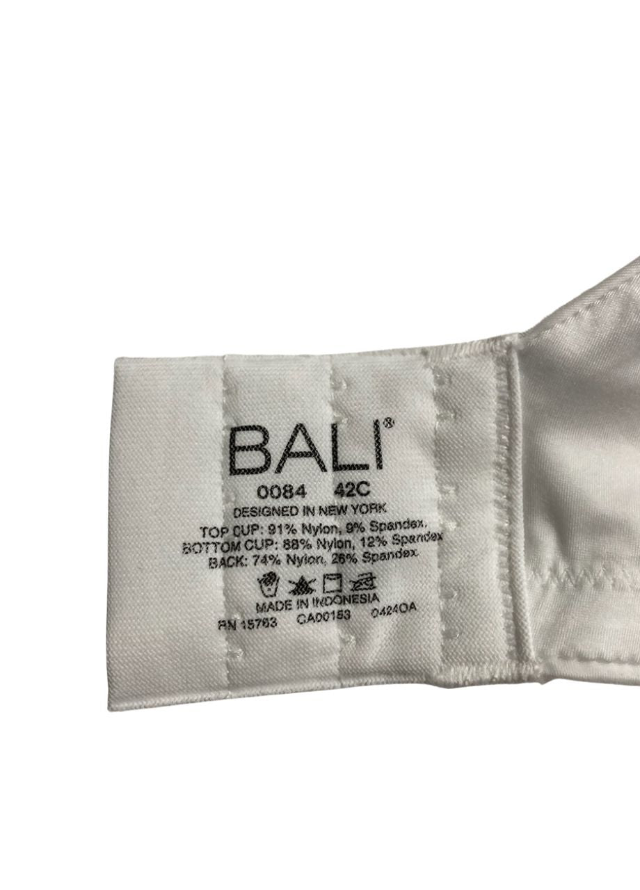 BALI Lace Underwire One Smooth U Comfort Stretch Full-Coverage Lace WHITE 42C