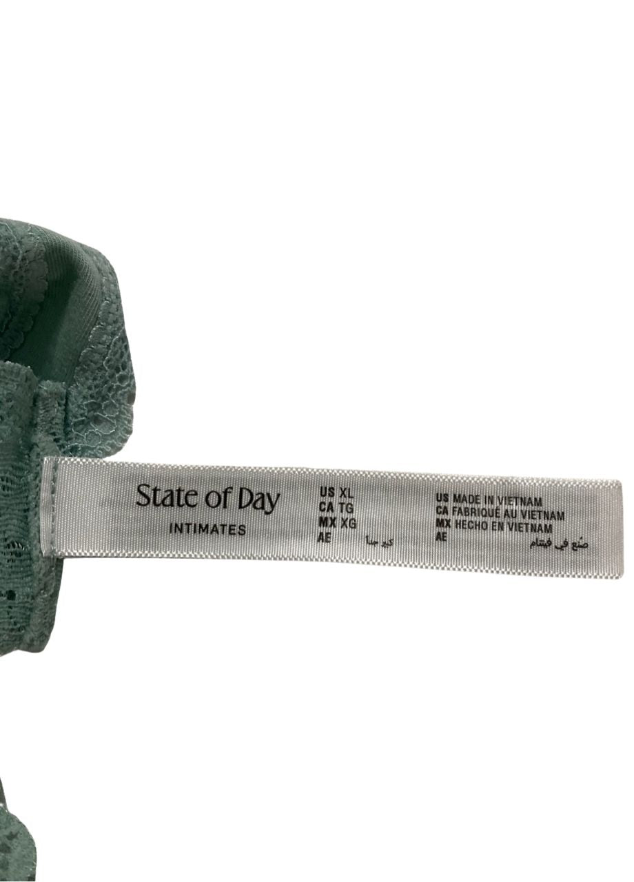 STATE OF DAY Panties Thong GREEN XL