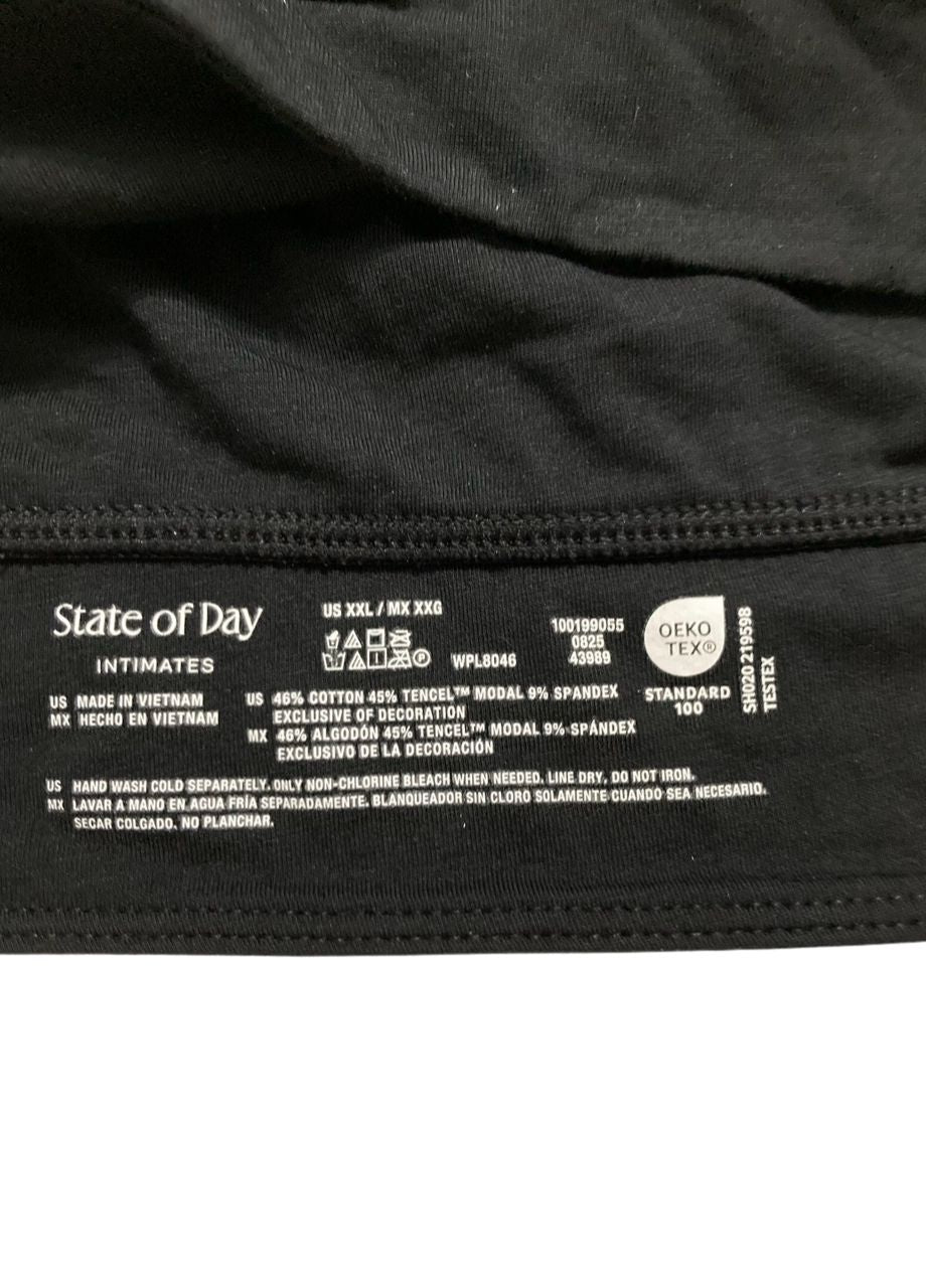 STATE OF DAY Seamless Bralette BLACK XXL