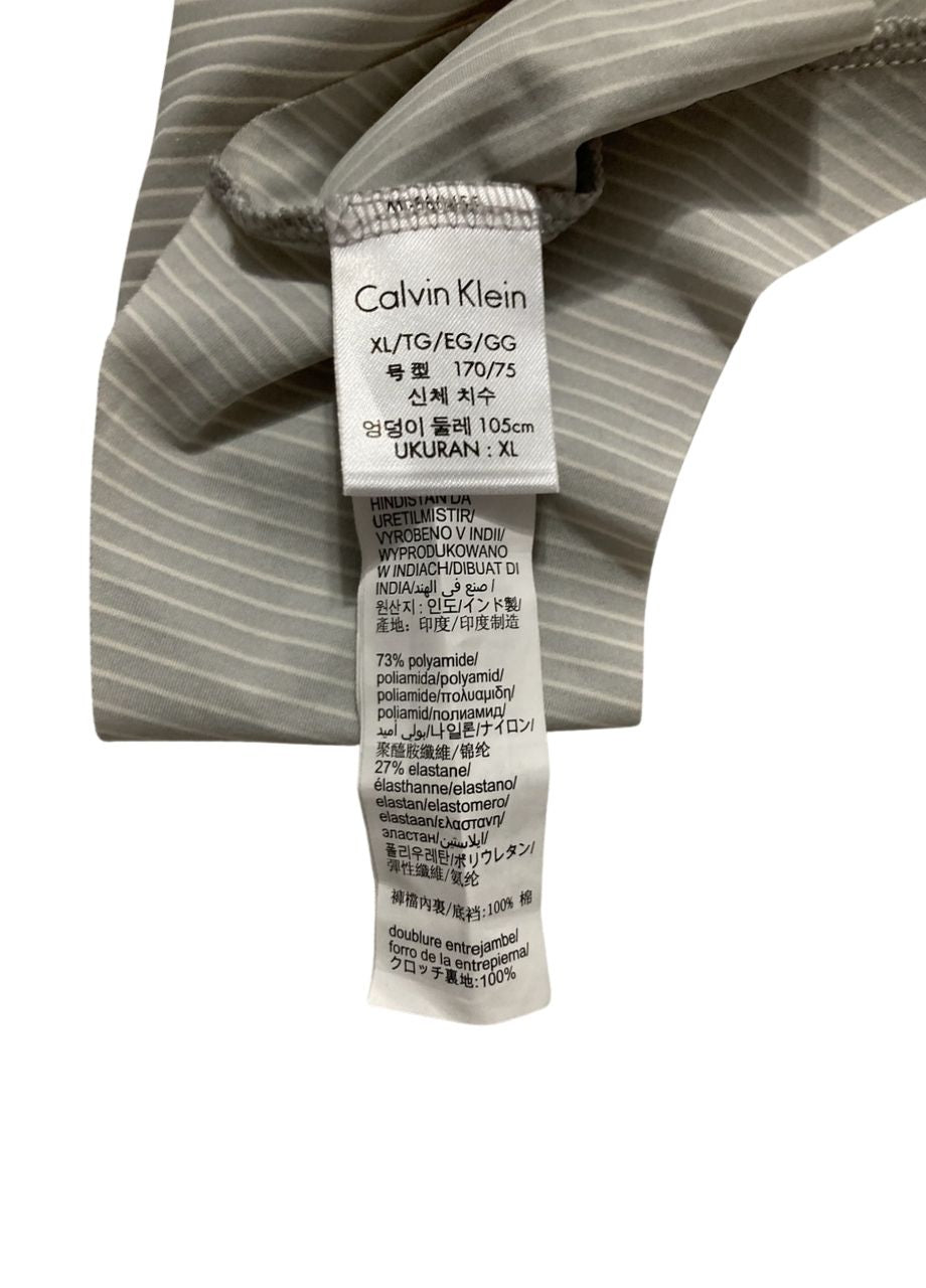 CALVIN KLEIN Invisibles Thong Panty, Parallel Lines GRAY XL