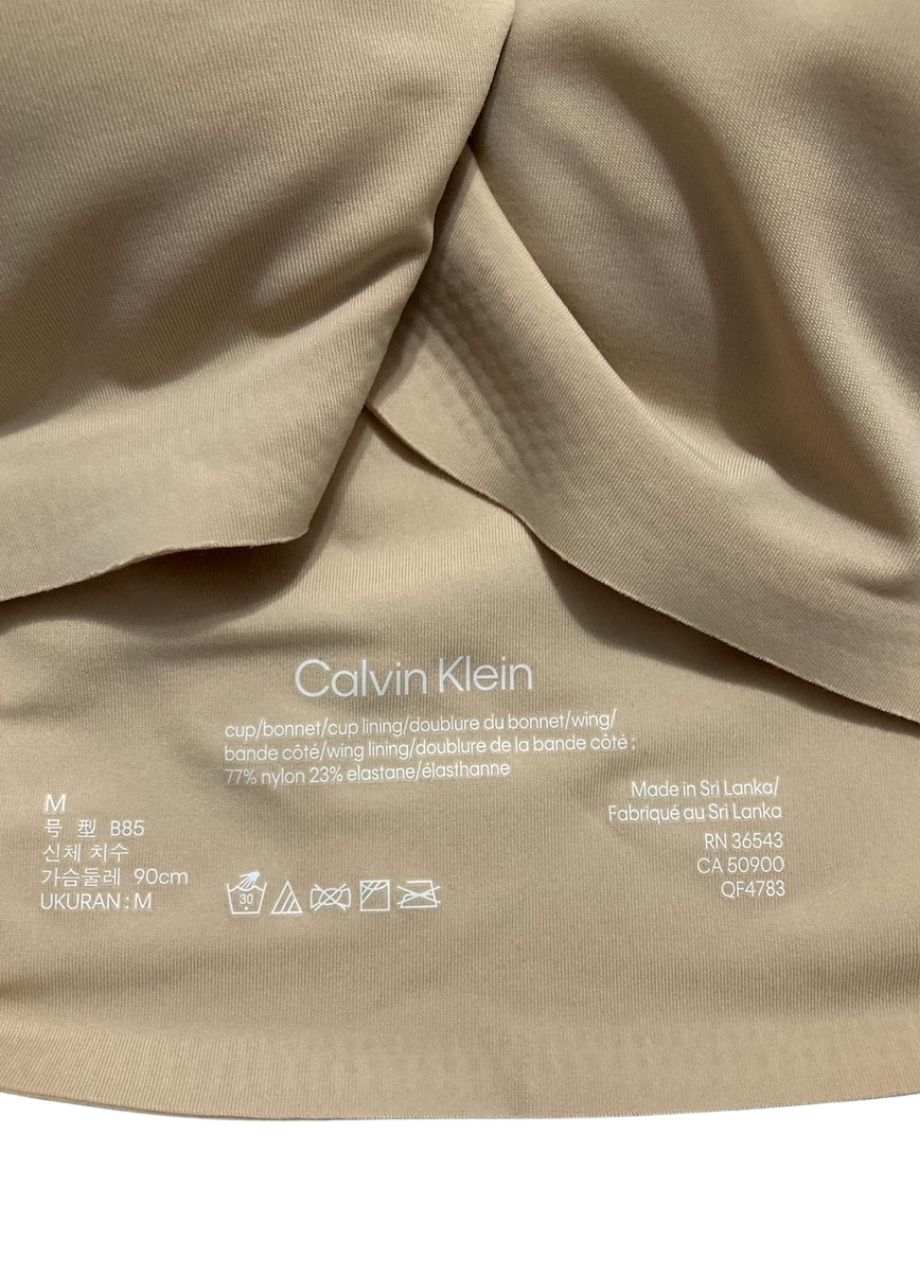 CALVIN KLEIN Invisibles Comfort Seamless Adjustable Skinny Strap Bralette BARE M