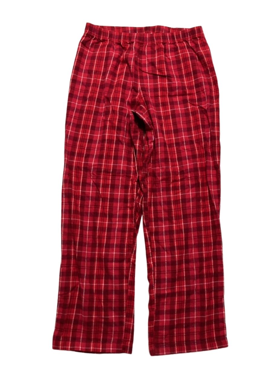 CHARTER CLUB Printed Cotton Flannel Pajama Set RED M