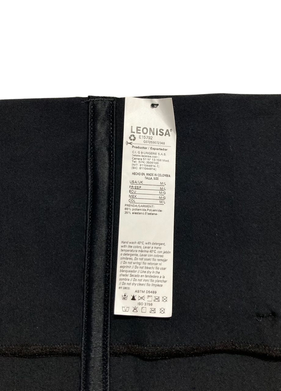 LEONISA Seamless Colombian Compression Waist Cincher BLACK M