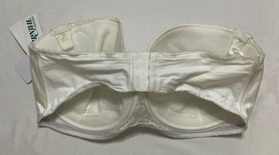 NWD Carnival Full Figure Strapless Lace Bra Ivory 42DDD