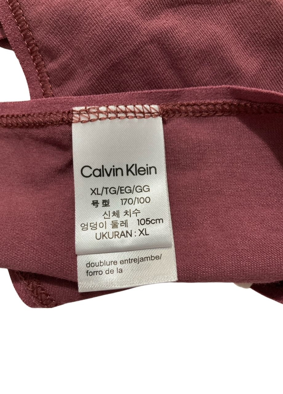 CALVIN KLEIN Bonded Flex Mid Rise Thong RED XL