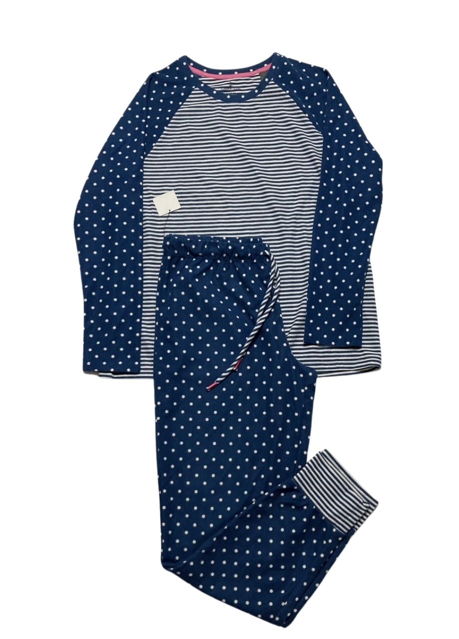 CUDDL DUDS Long Sleeve with Jogger Pajama Set BLUE M