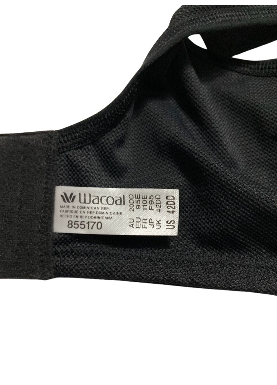 NWD WACOAL Simone Sport Unlined Full Coverage Underwire Sports Bra BLACK 42DD
