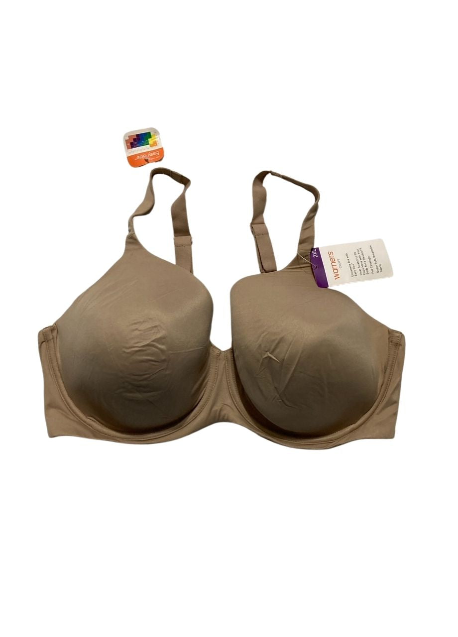 WARNER'S Underwire T-Shirt Bra TOASTED ALMOND 3XL