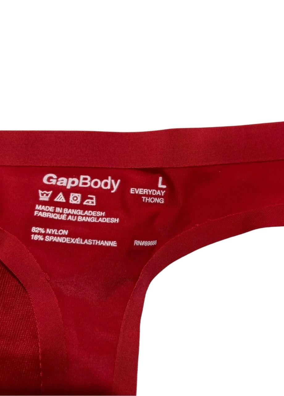 GAPBODY Everyday Essentials Laser Bonded Thong RED L
