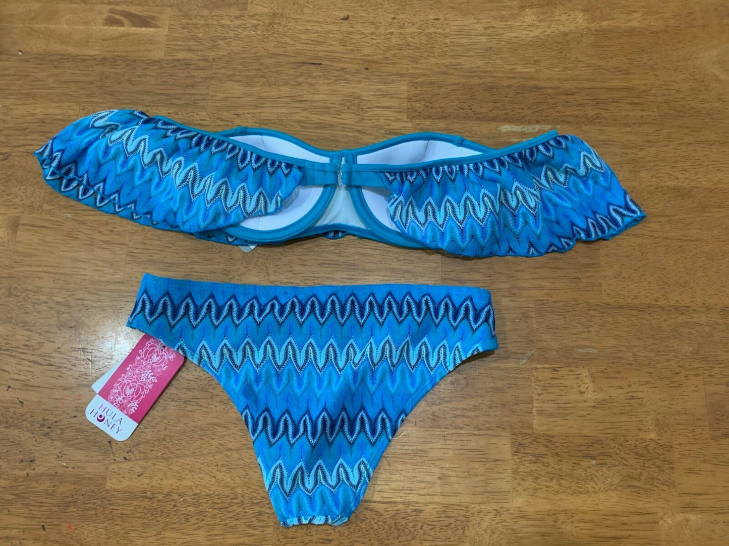 Hula Honey Junior's 2-piece Swim Bikini Set Blue M