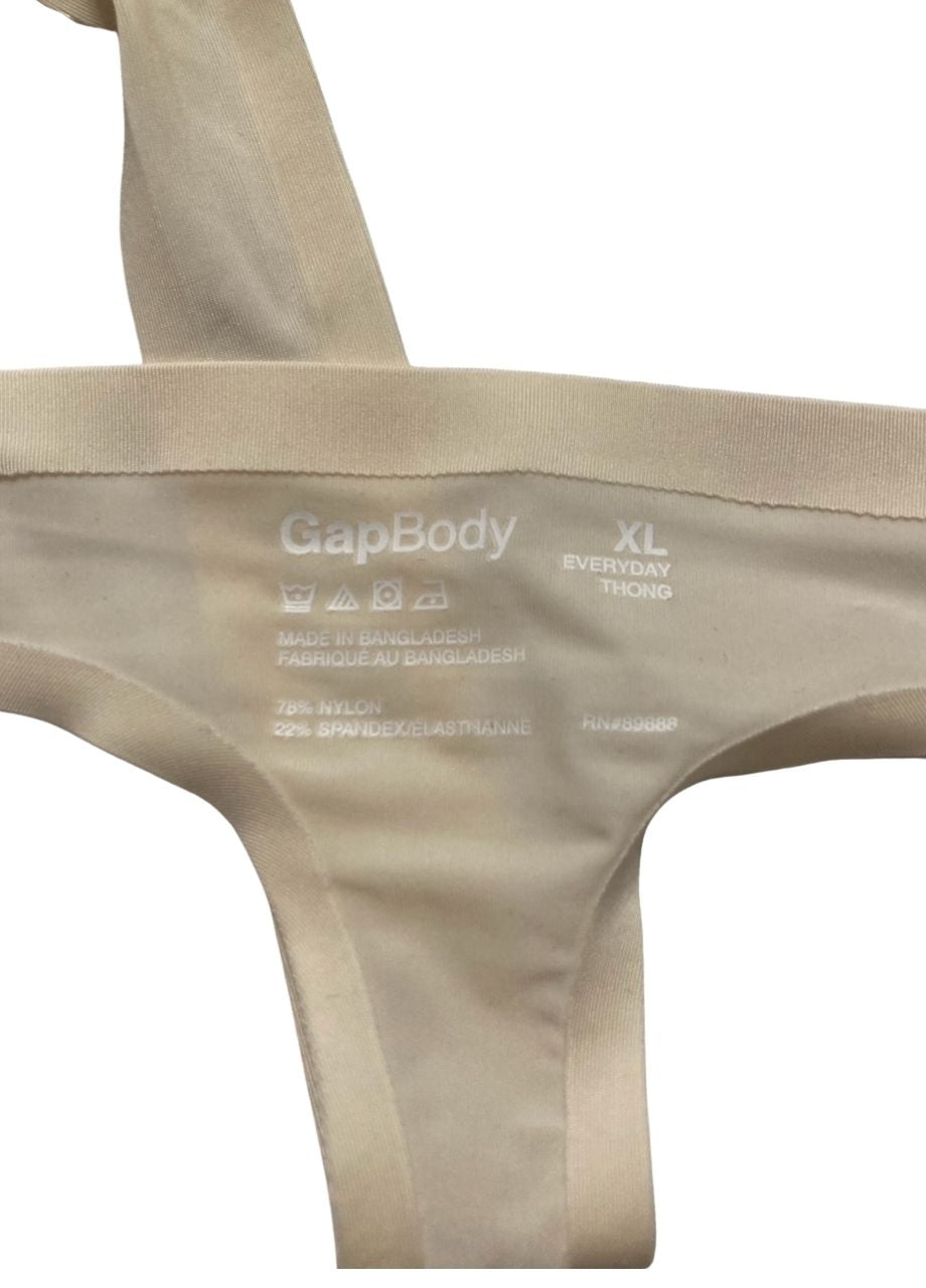 GAPBODY Everyday Essentials Laser Bonded Thong Underwear BEIGE XL