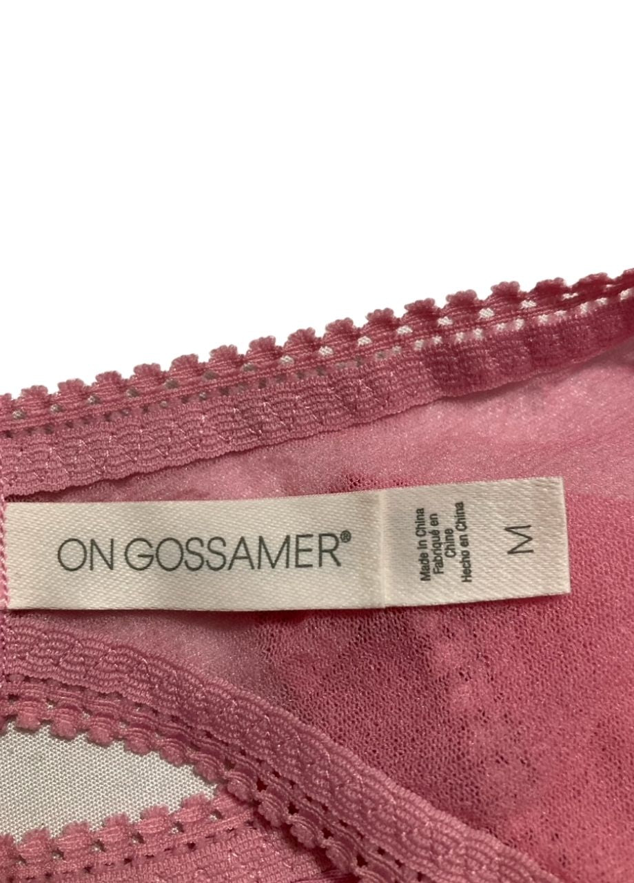 ON GOSSAMER Mesh Hip Bikini PINK M