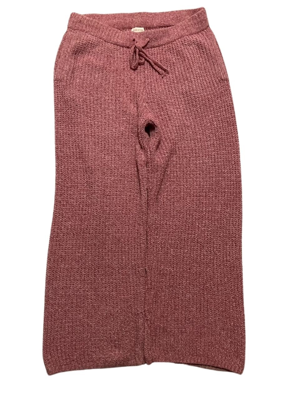 STATE OF DAY Soft Rib-Knit Pajama Set PINK M