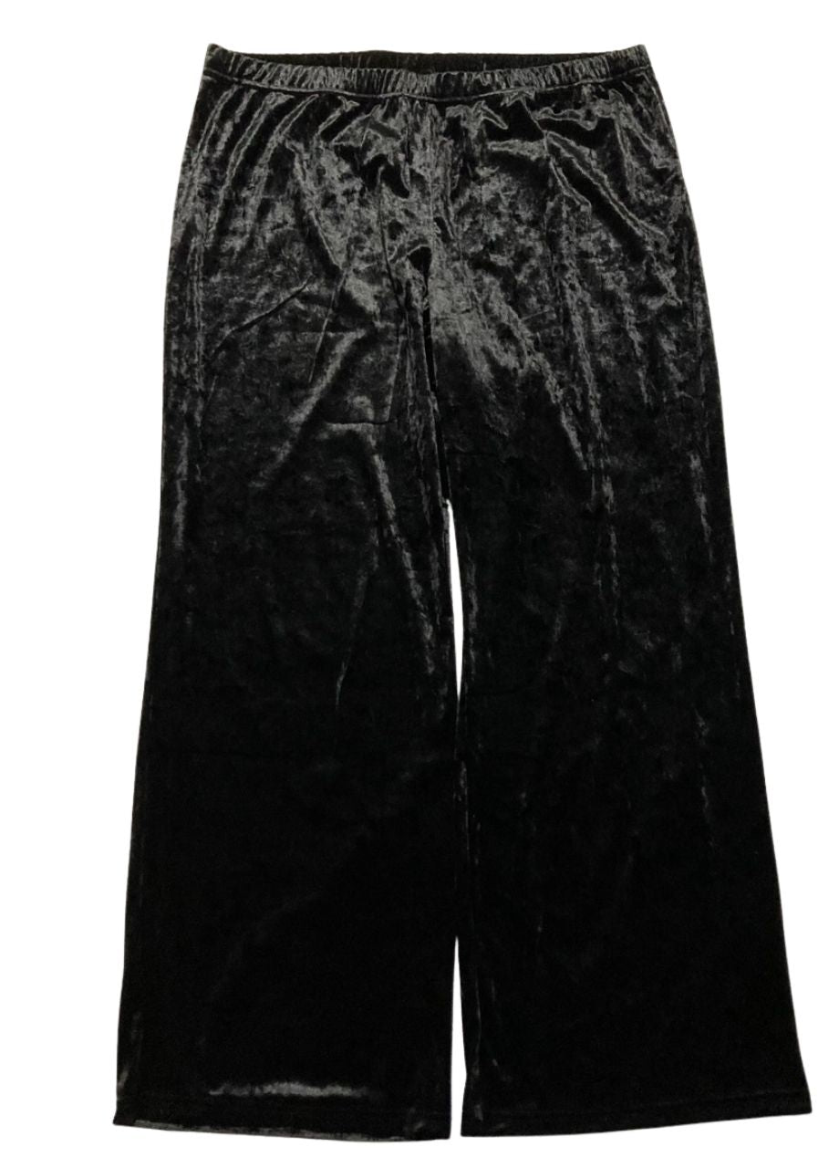 I.N.C 3-Pc.Crushed Velvet Black Pajama Set DEEP BLACK XL