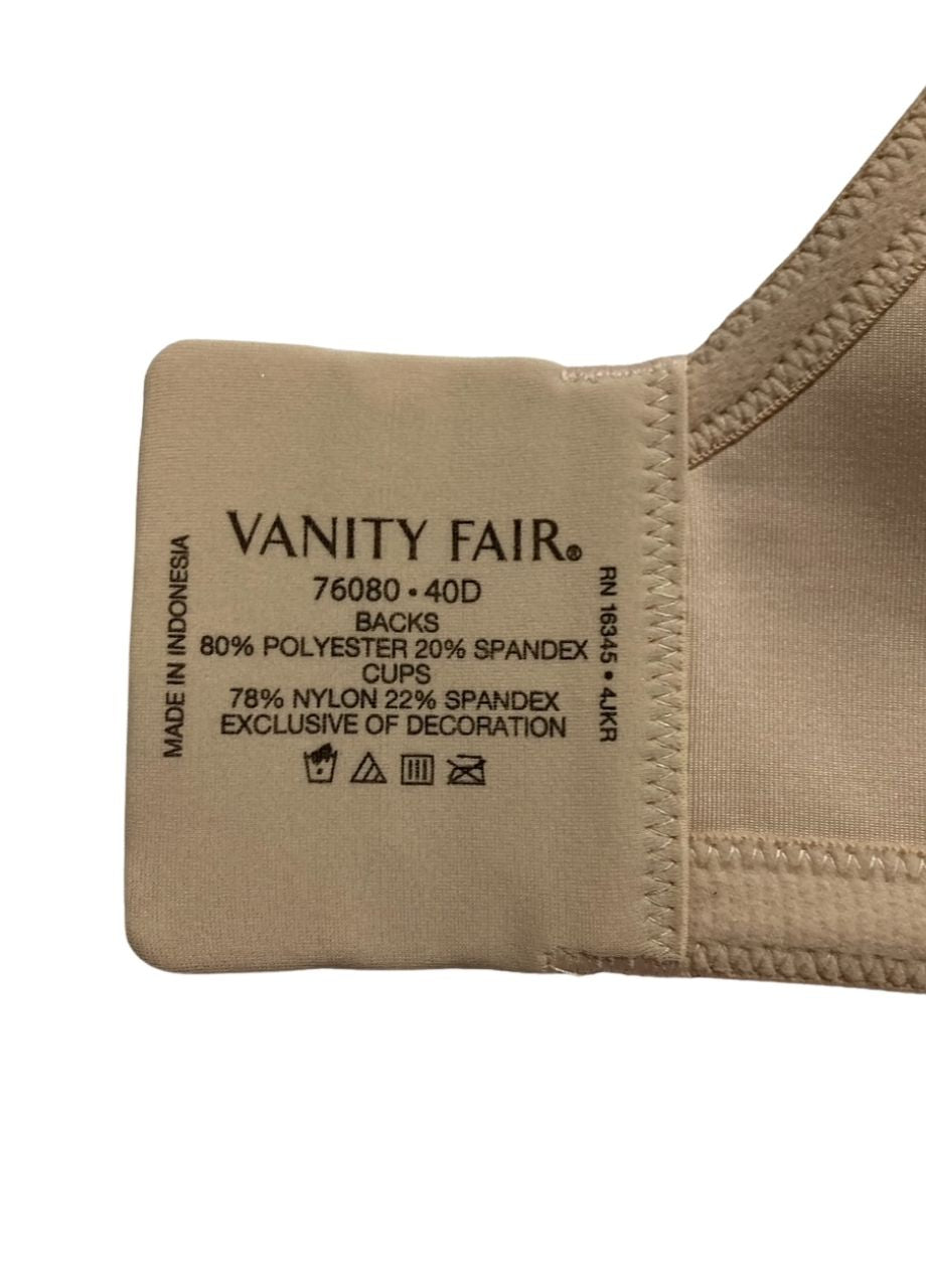 VANITY FAIR Beauty Back Smoothing Minimizer Bra DAMASK NEUTRAL 40D