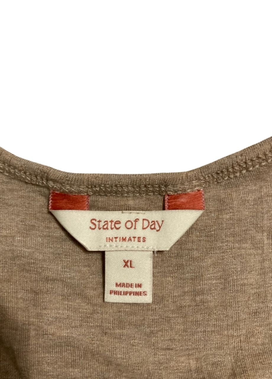 STATE OF DAY Pajam set PEANUT HEATHER XL