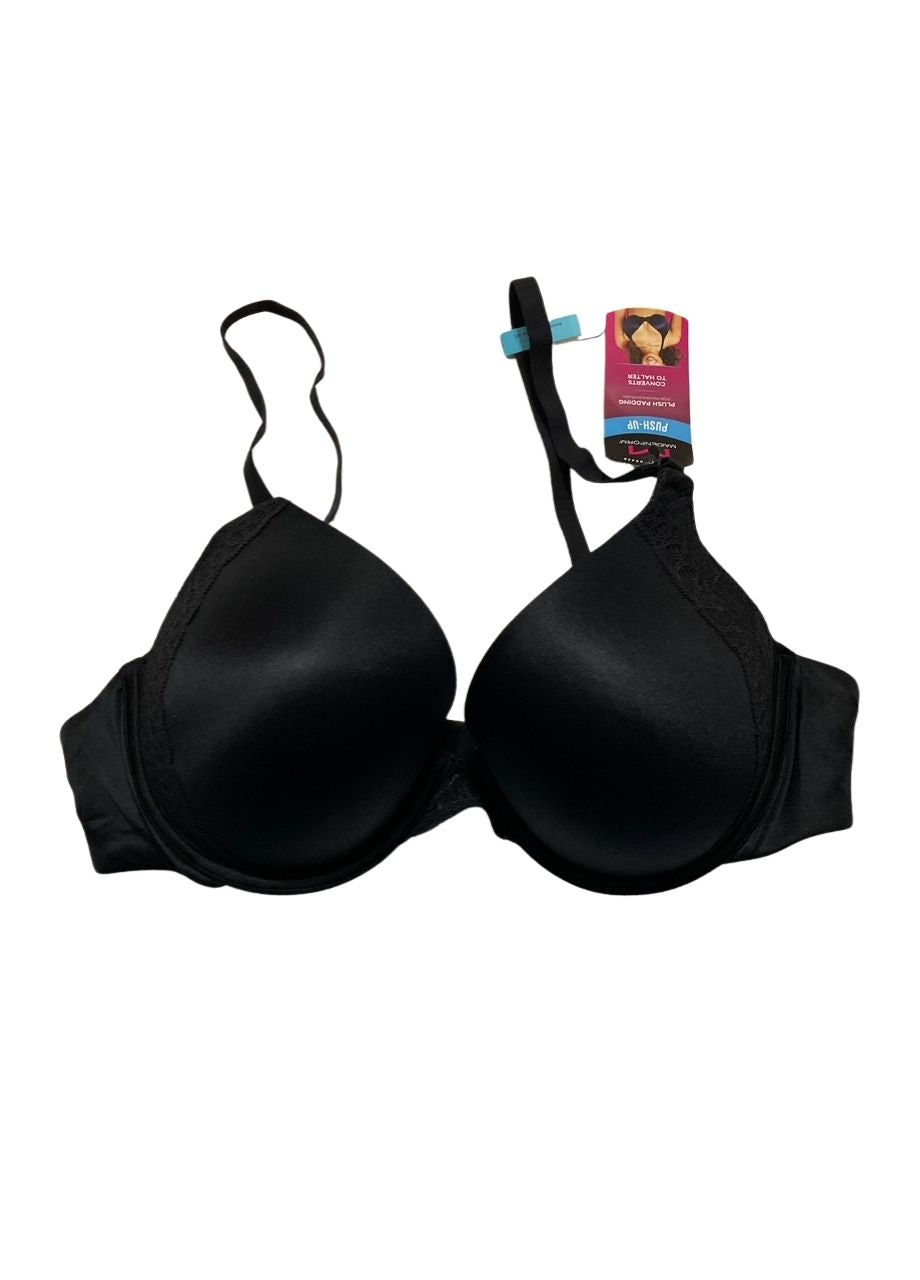 MAIDENFORM Underwire Bra, Natural Boost Demi Push-Up T-Shirt Bras BLACK 38C